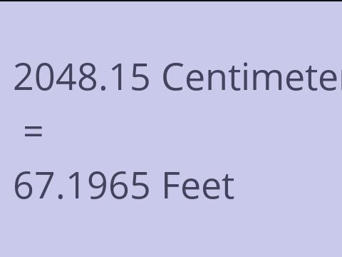 2048.15 CM TO FEET