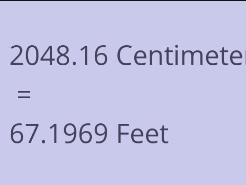 2048.16 CM TO FEET