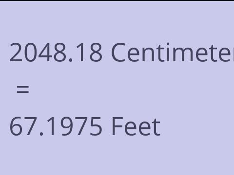 2048.18 CM TO FEET