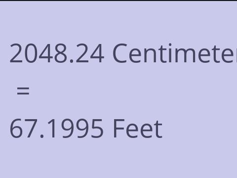 2048.24 CM TO FEET