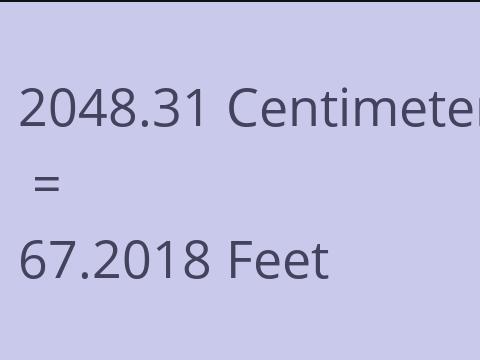 2048.31 CM TO FEET