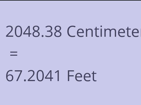 2048.38 CM TO FEET