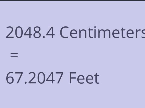 2048.4 CM TO FEET