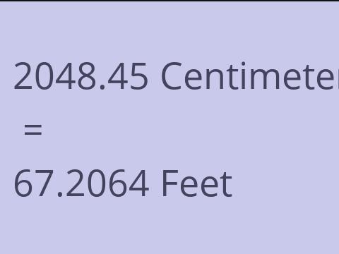 2048.45 CM TO FEET