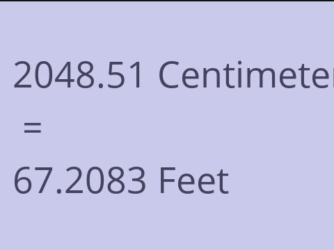 2048.51 CM TO FEET