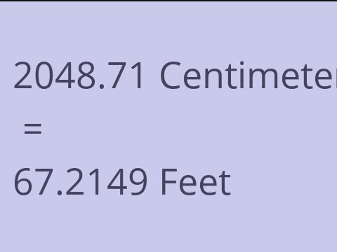 2048.71 CM TO FEET