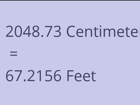 2048.73 CM TO FEET