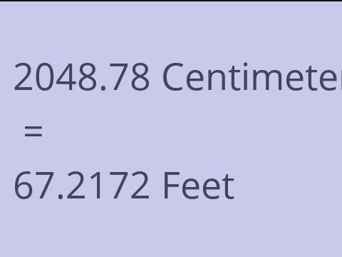 2048.78 CM TO FEET