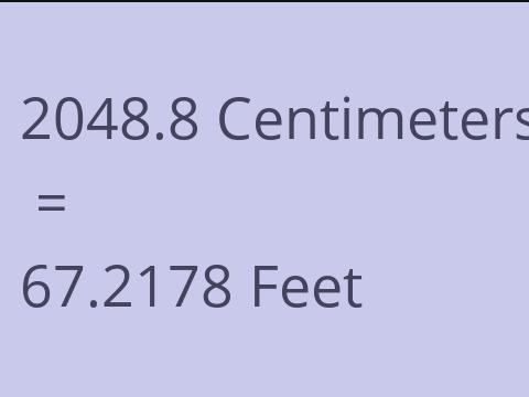 2048.8 CM TO FEET