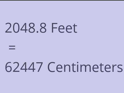 2048.8 FEET TO CM