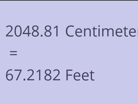 2048.81 CM TO FEET