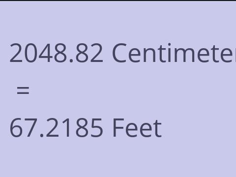 2048.82 CM TO FEET