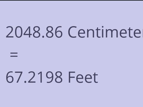 2048.86 CM TO FEET
