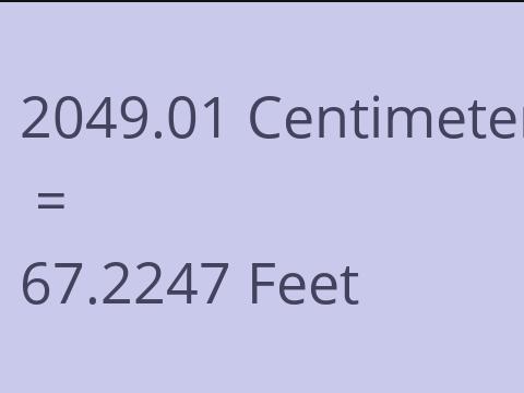 2049.01 CM TO FEET