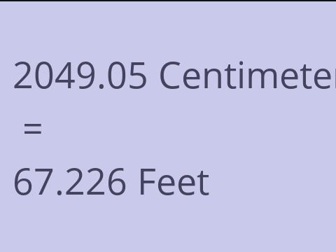 2049.05 CM TO FEET