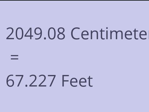 2049.08 CM TO FEET