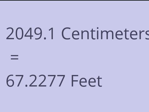 2049.1 CM TO FEET