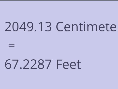 2049.13 CM TO FEET