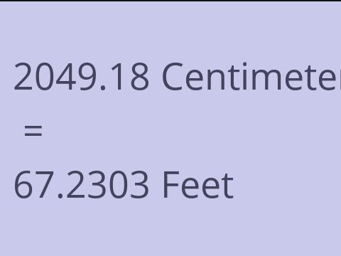 2049.18 CM TO FEET