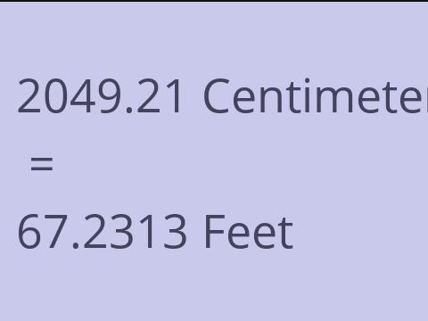 2049.21 CM TO FEET