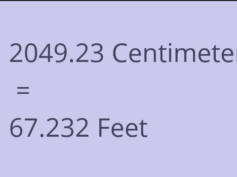 2049.23 CM TO FEET