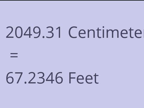 2049.31 CM TO FEET