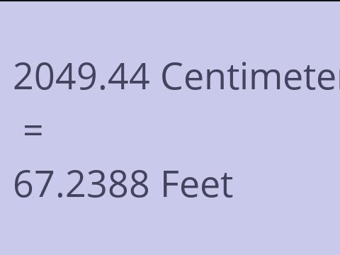 2049.44 CM TO FEET