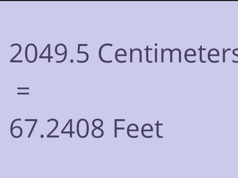 2049.5 CM TO FEET