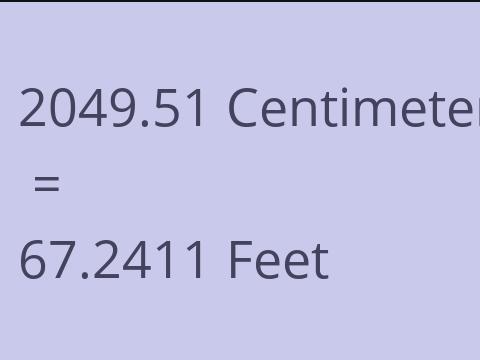 2049.51 CM TO FEET