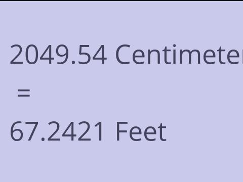 2049.54 CM TO FEET