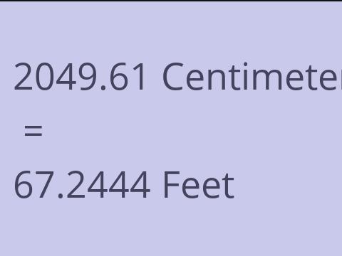 2049.61 CM TO FEET