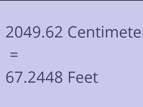 2049.62 CM TO FEET