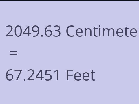 2049.63 CM TO FEET