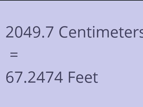 2049.7 CM TO FEET