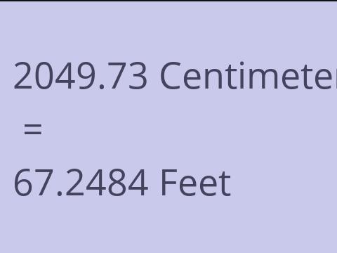 2049.73 CM TO FEET