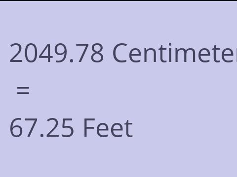 2049.78 CM TO FEET