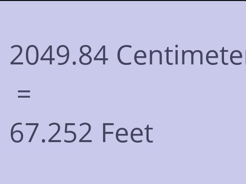 2049.84 CM TO FEET