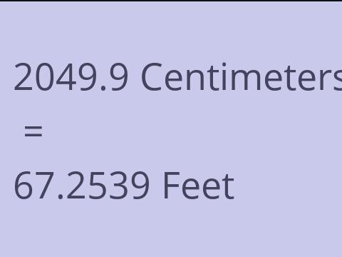 2049.9 CM TO FEET