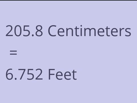 205.8 CM TO FEET