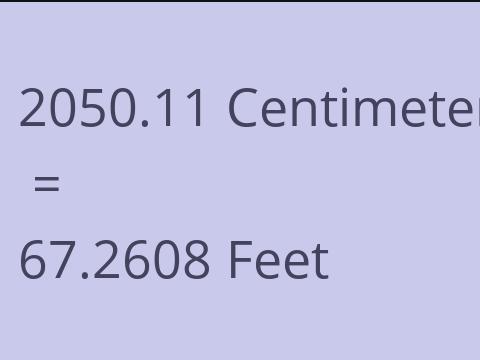 2050.11 CM TO FEET