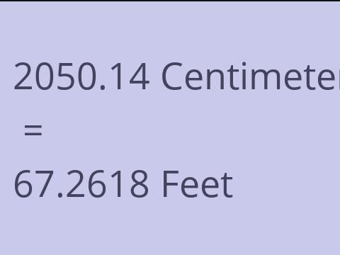 2050.14 CM TO FEET