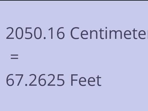 2050.16 CM TO FEET