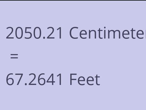 2050.21 CM TO FEET