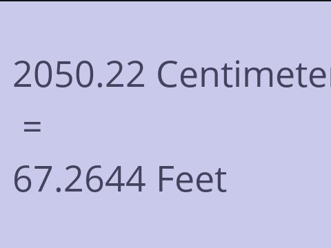 2050.22 CM TO FEET