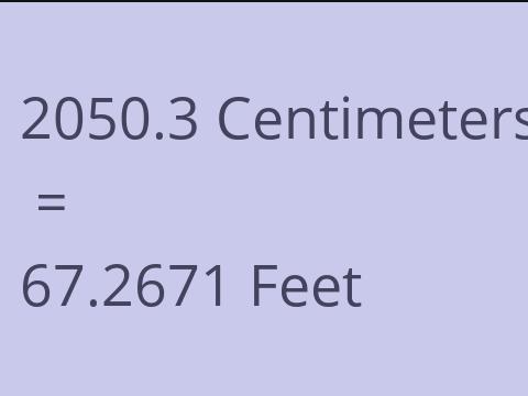 2050.3 CM TO FEET