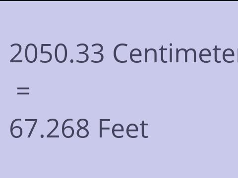 2050.33 CM TO FEET