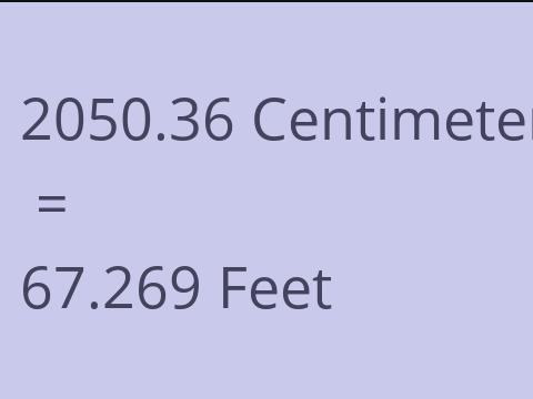 2050.36 CM TO FEET