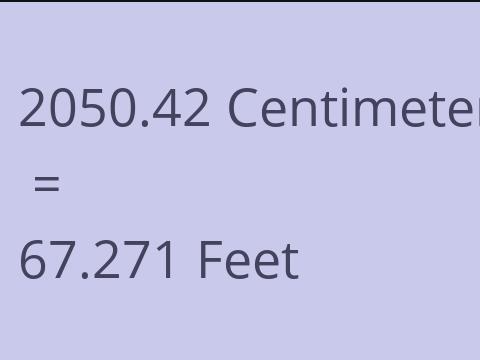 2050.42 CM TO FEET