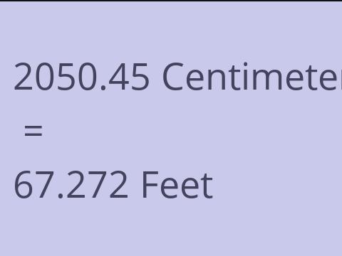 2050.45 CM TO FEET