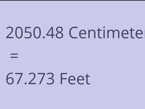 2050.48 CM TO FEET